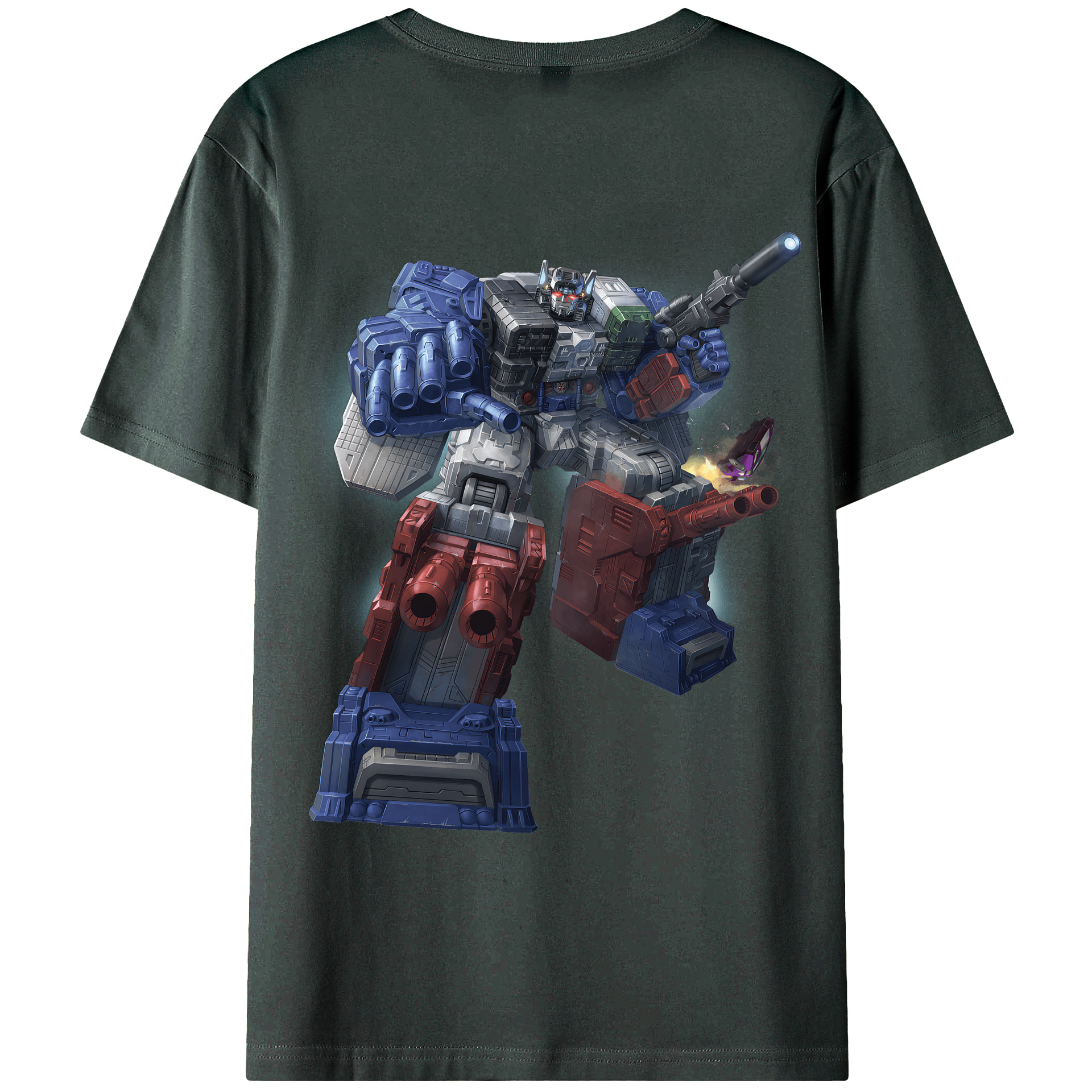 （画像用） Transformers トランスフォーマー 綿100％ メンズ半袖Tシャツ（バックプリント） 通気性